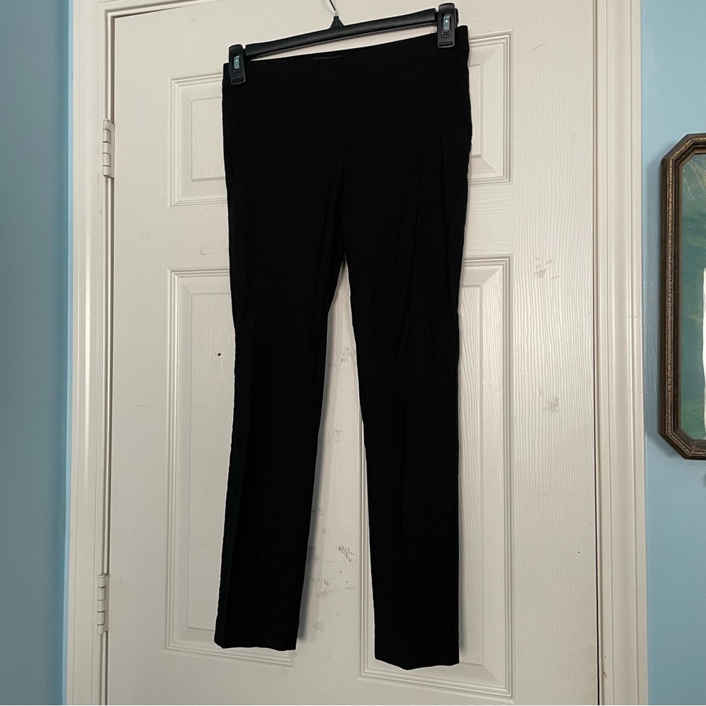 Liz Claiborne Career black straight leg trousers Size 8 Emma Classic Style